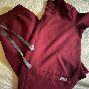 Figs Scrub Set Burgundy